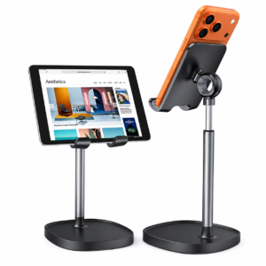 LISEN Adjustable Phone Stand for Desk – Phone & Tablet Holder for iPhone, iPad, Switch & Smartphones