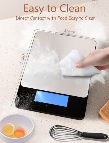 Digital Kitchen Food Scale – 33lb Capacity with Stainless Steel Platform (Black) - Image 6