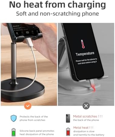 LISEN Adjustable Phone Stand for Desk – Phone & Tablet Holder for iPhone, iPad, Switch & Smartphones - Image 4