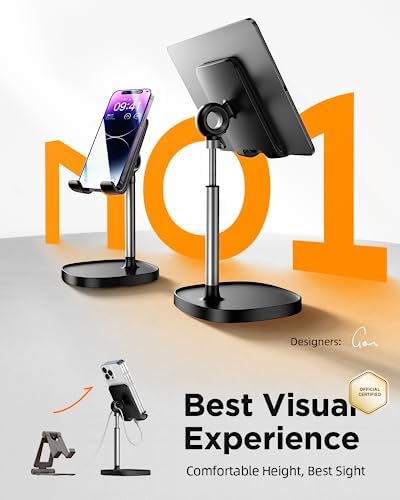 LISEN Adjustable Phone Stand for Desk – Phone & Tablet Holder for iPhone, iPad, Switch & Smartphones - Image 6