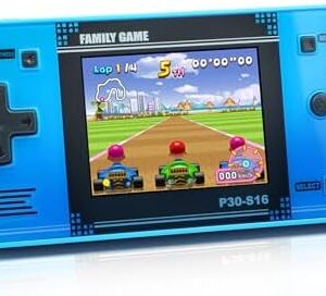 Handheld Retro Gaming Console with 220 Built-In Games – Blue