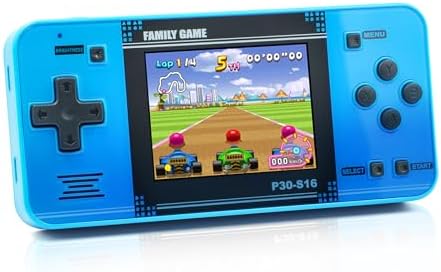 Handheld Retro Gaming Console with 220 Built-In Games – Blue
