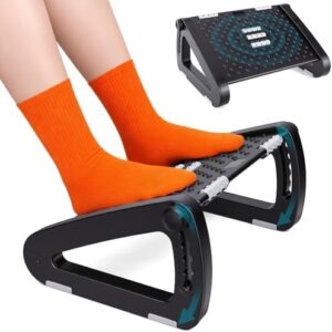 Ergonomic Under Desk Foot Rest with Roller Massager – Adjustable