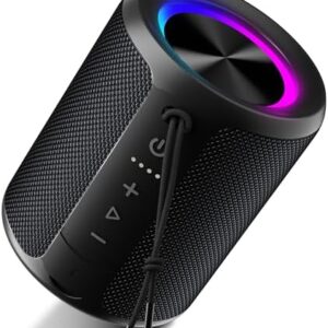 Portable Bluetooth Speaker – IPX7 Waterproof 20W Stereo with RGB Lights