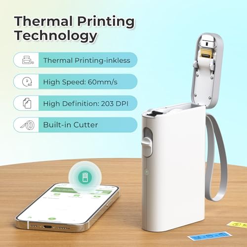 Nelko P21 Bluetooth Label Maker Machine with Tape – Portable Mini Thermal Label Printer - Image 5