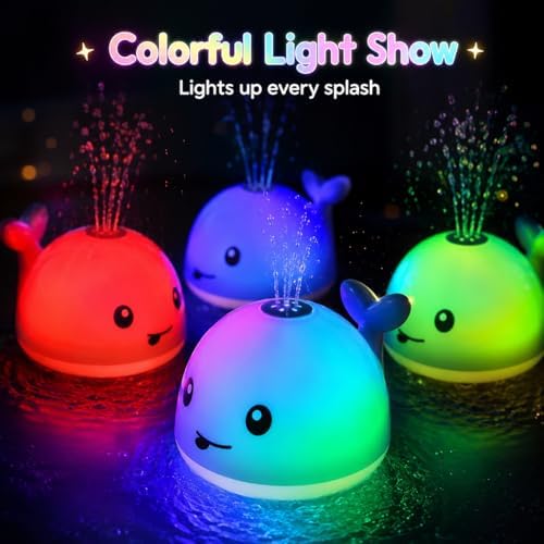 Light Up Whale Bath Fountain Toy for Babies & Toddlers - Image 2