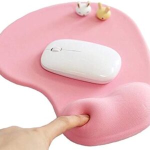 Ergonomic Mouse Pad with Gel Wrist Support – Pink