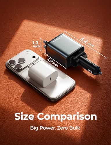 LISEN 84W Retractable USB-C Car Charger for iPhone, Samsung & Android - Image 9