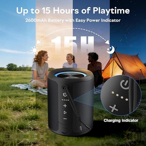 Portable Bluetooth Speaker – IPX7 Waterproof 20W Stereo with RGB Lights - Image 3