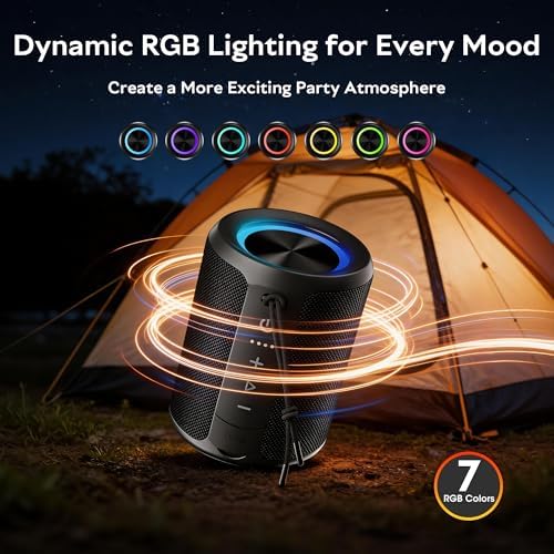 Portable Bluetooth Speaker – IPX7 Waterproof 20W Stereo with RGB Lights - Image 5