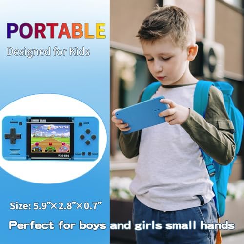 Handheld Retro Gaming Console with 220 Built-In Games – Blue - Image 4