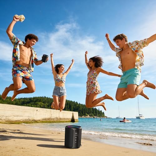 Portable Bluetooth Speaker – IPX7 Waterproof 20W Stereo with RGB Lights - Image 8