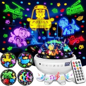 Kids Puppy Night Light Projector with Soothing Sounds & Story Projection
