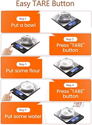 Digital Kitchen Food Scale – 33lb Capacity with Stainless Steel Platform (Black) - Image 7