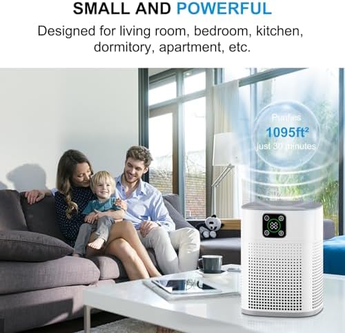 H13 HEPA Air Purifier for Bedroom & Home – Large Room Coverage (White) - Image 4