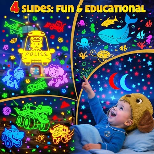 Kids Puppy Night Light Projector with Soothing Sounds & Story Projection - Image 4