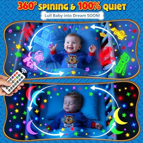 Kids Puppy Night Light Projector with Soothing Sounds & Story Projection - Image 6