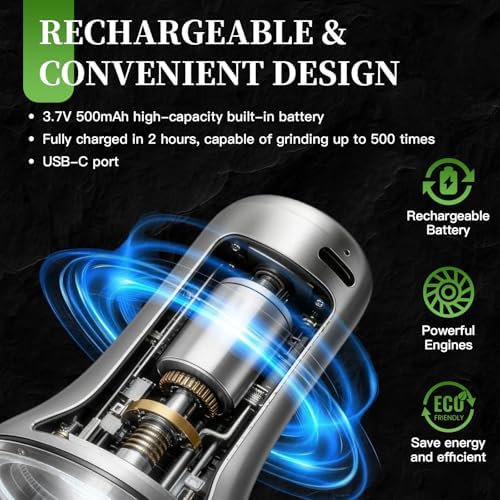 Electric Salt and Pepper Grinder Set – USB-C Rechargeable (Set of 2) - Image 5