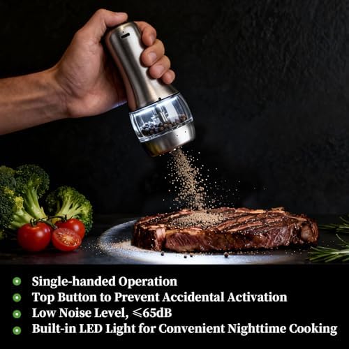 Electric Salt and Pepper Grinder Set – USB-C Rechargeable (Set of 2) - Image 2