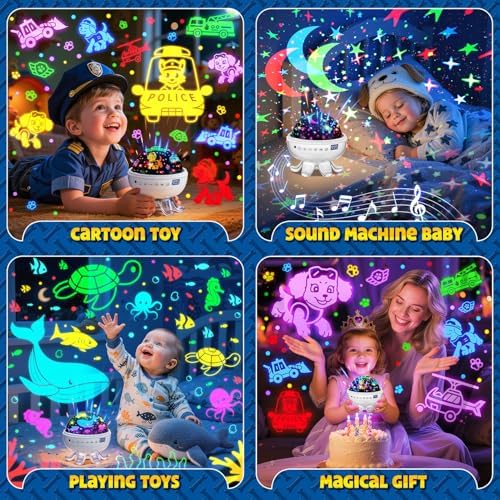 Kids Puppy Night Light Projector with Soothing Sounds & Story Projection - Image 7
