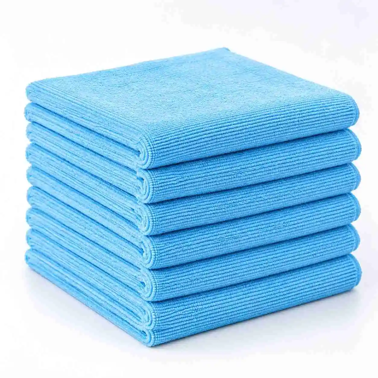 Light blue 280 GSM microfibre cleaning cloths